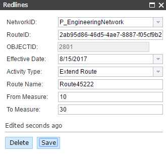 Redline attributes widget Redline attributes widget