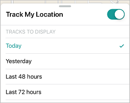 Tracks to Display on iOS Tracks to Display on iOS